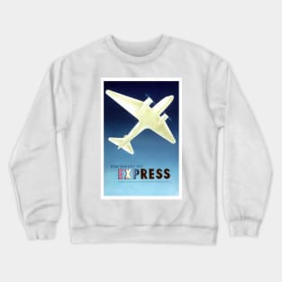 Blue Danube Air Express Vintage Poster 1936 Crewneck Sweatshirt